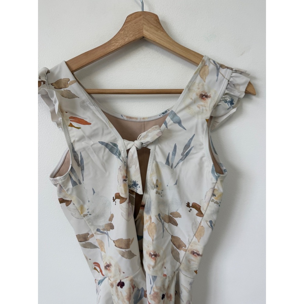 Women's Brynn & Brooke Tankini – White Watercolor Floral – Size Large - Picture 4 of 4
